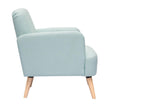 Scandinavian armchair in mint green fabric and light wood, Artvivrestore 51188PNEM
