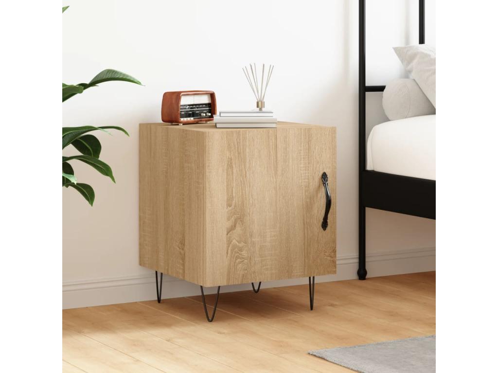 Artvivrestore oak bedside table, 40x40x50 cm, engineered wood, 38095RFXG