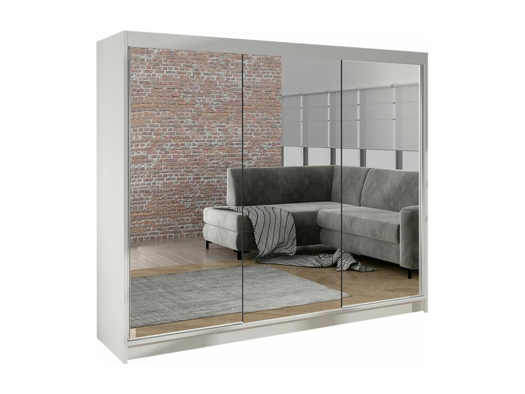 Artvivrestore 160 White Wardrobe 215x200x58cm Sliding Wardrobe Doors 84935EORO