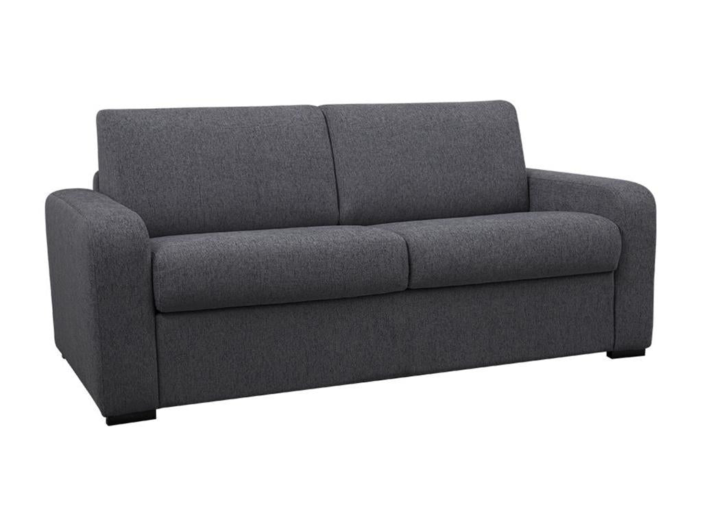4-seater express convertible sofa in anthracite grey fabric - 160 cm sleeping area - 13 cm mattress - Calmetop 34896EXHW