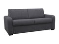 4-seater express convertible sofa in anthracite grey fabric - 160 cm sleeping area - 13 cm mattress - Calmetop 34896EXHW