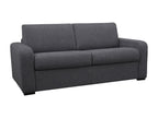 4-seater express convertible sofa in anthracite grey fabric - 160 cm sleeping area - 13 cm mattress - Calmetop 34896EXHW