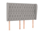 Headboard with wings, light grey, 147x23x118/128 cm, fabric, 71926FWIJ