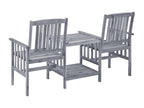 Garden chairs with tea table and cushions, Maisonpuretop solid wood, 83286NHZO