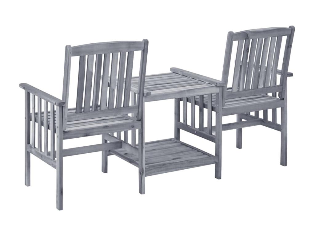 Garden chairs with tea table and cushions, Maisonpuretop solid wood, 83286NHZO