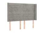 Light Grey LED Headboard 147x16x118/128 cm Velvet 55653ODYJ
