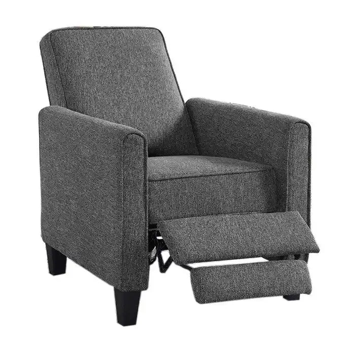 Haynes Traditional Fabric Welted Padded Recliner Chair by Furniture of America