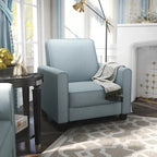 Haynes Traditional Fabric Welted Padded Recliner Chair by Furniture of America