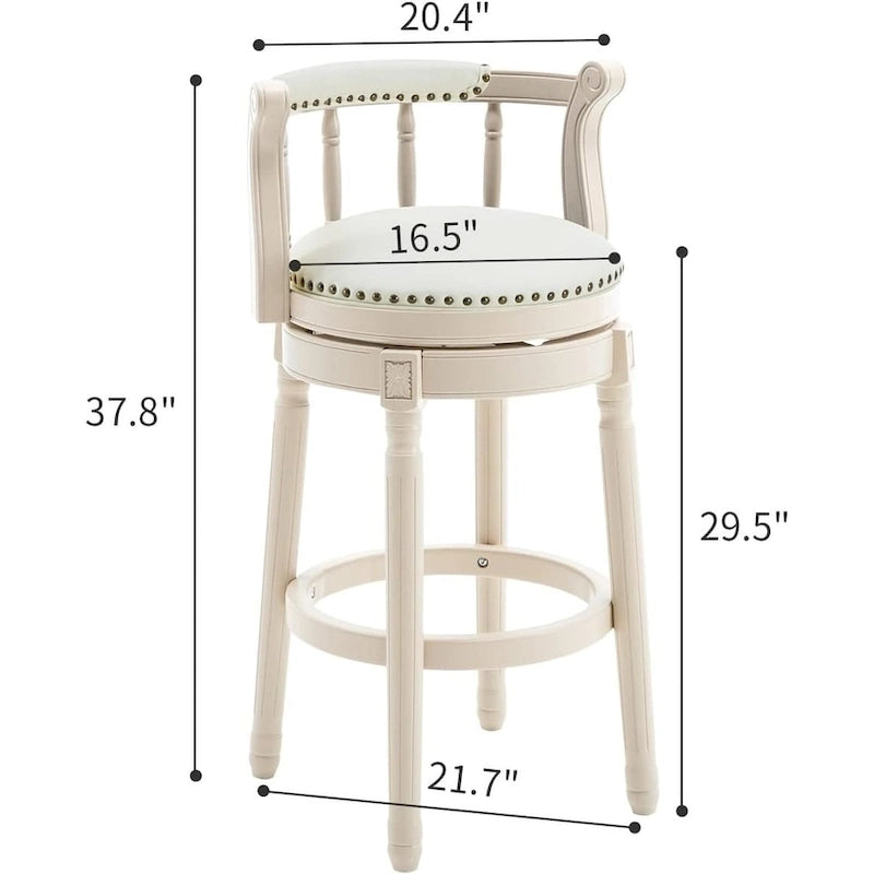 Leather Wooden Bar Stools