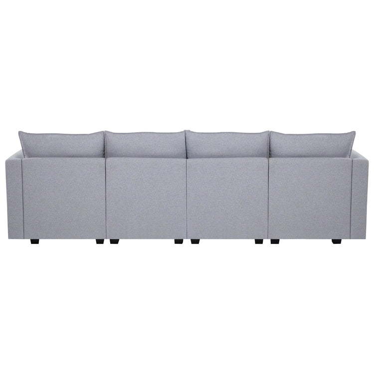 Modern DIY Collection - Convertible Modular Sectional Sofa - Linen Sofa Couch for Living Room Apartment Office