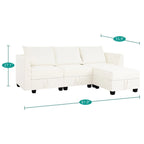 Modern DIY Collection - Convertible Modular Sectional Sofa - Linen Sofa Couch for Living Room Apartment Office