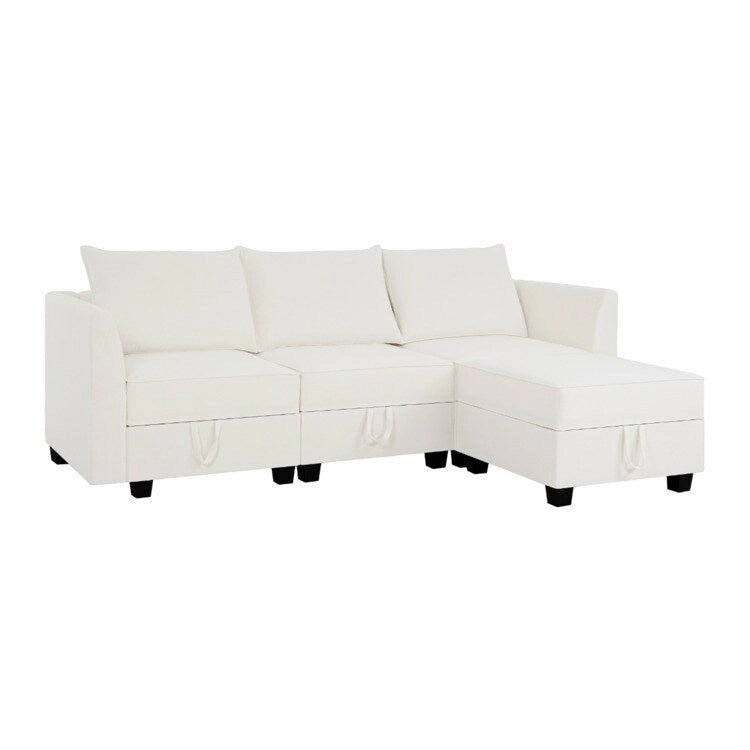 Modern DIY Collection - Convertible Modular Sectional Sofa - Linen Sofa Couch for Living Room Apartment Office