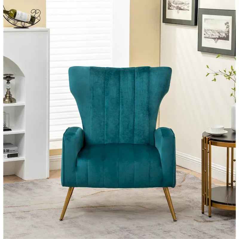 Kaleigh 27.6W Velvet Square Arm Sofa Chair