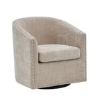 Porthos Home Wesa Swivel Fabric Upholstered Barrel Accent Chair