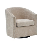 Porthos Home Wesa Swivel Fabric Upholstered Barrel Accent Chair
