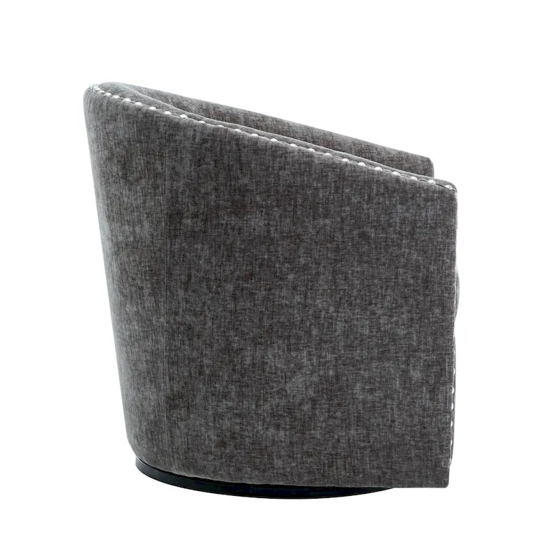 Porthos Home Wesa Swivel Fabric Upholstered Barrel Accent Chair
