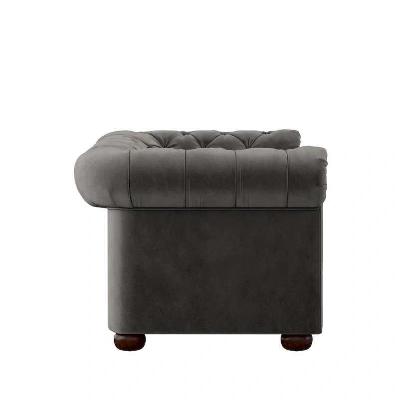 Knightsbridge Grey Extra Long Chesterfield Sofa by iNSPIRE Q Artisan