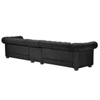 Knightsbridge Grey Extra Long Chesterfield Sofa by iNSPIRE Q Artisan