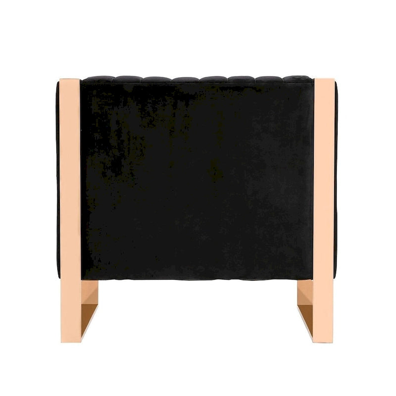 Manhattan Comfort Trillium Gold Frame Velvet Accent Chair (Set of 2)