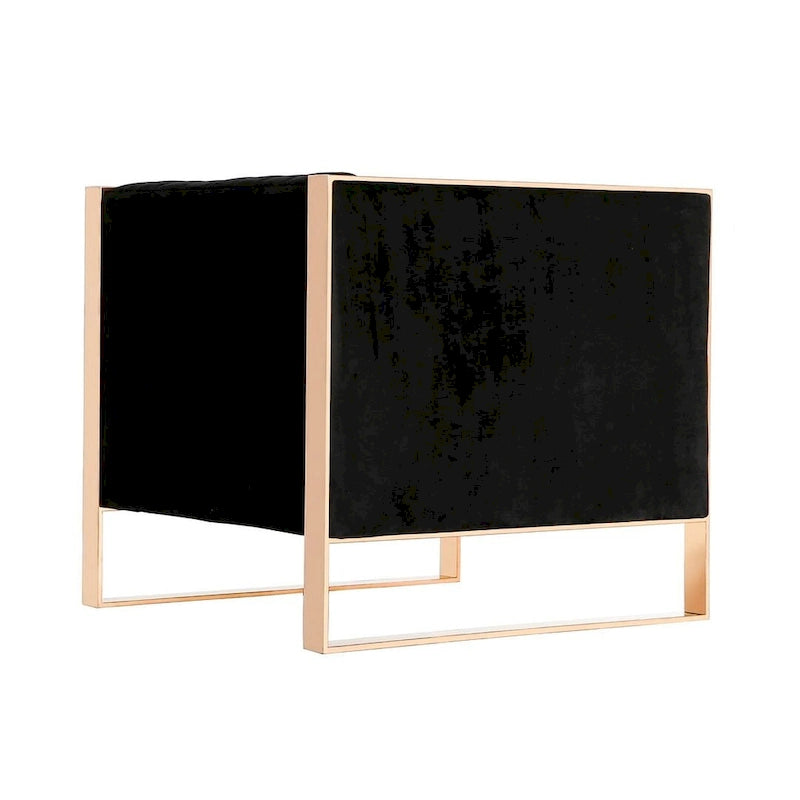 Manhattan Comfort Trillium Gold Frame Velvet Accent Chair (Set of 2)