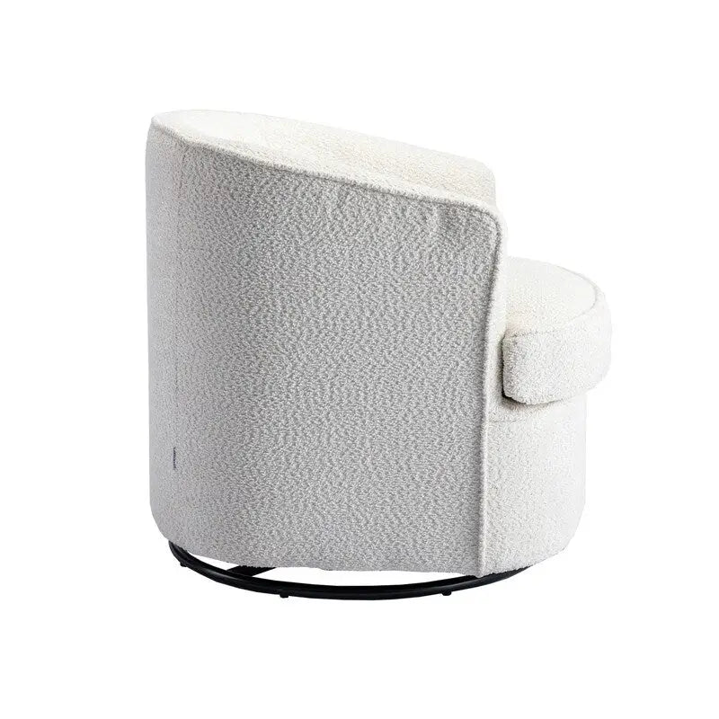 SEYNAR Modern Upholstered Round Swivel Barrel Armchair for Living Room
