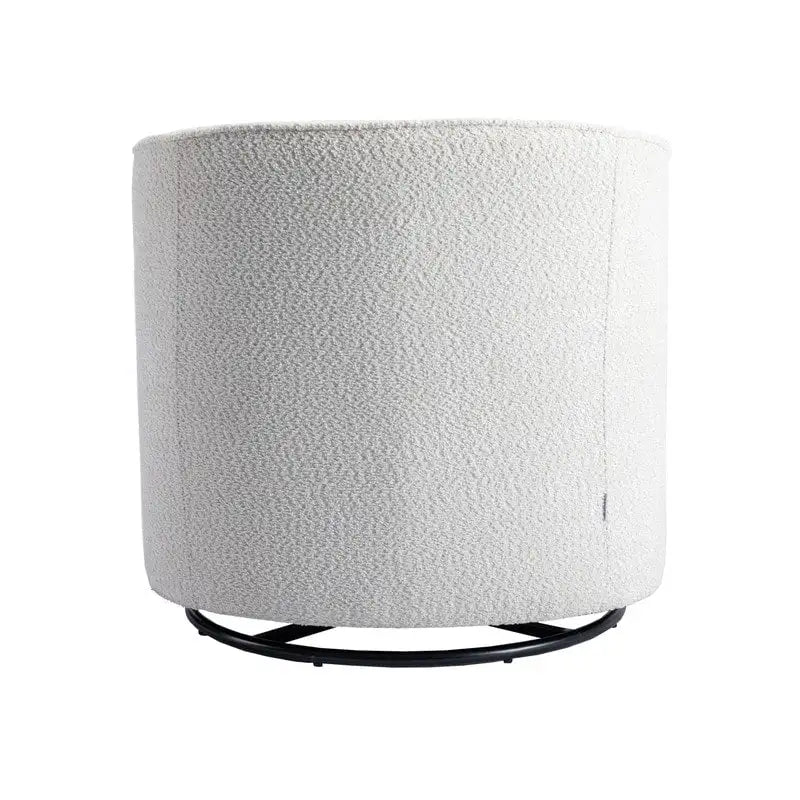 SEYNAR Modern Upholstered Round Swivel Barrel Armchair for Living Room