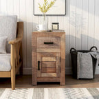 Anaisha Rustic Warm Natural Tone 23-inch Solid Wood Storage Side Table by Furniture of America