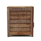 Anaisha Rustic Warm Natural Tone 23-inch Solid Wood Storage Side Table by Furniture of America