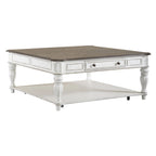 Magnolia Manor Antique White Weathered Bark 3-piece Cocktail Table Set