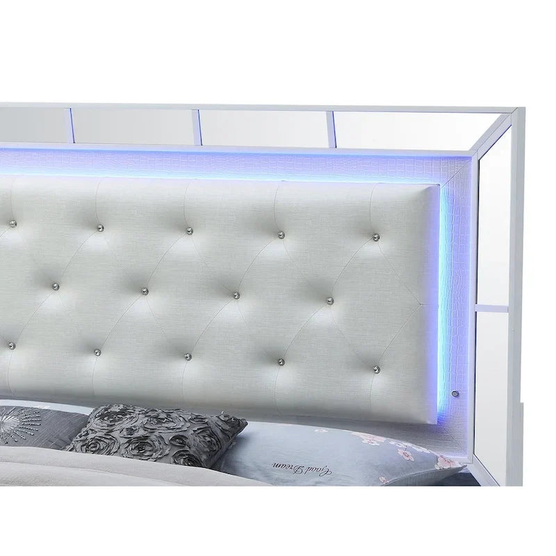 Hollywood Hills White Panel Bed