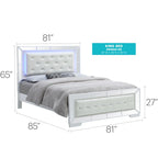 Hollywood Hills White Panel Bed