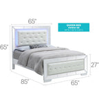 Hollywood Hills White Panel Bed