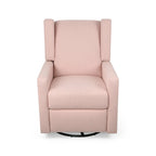 Hounker Contemporary Upholstered Swivel Recliner by Christopher Knight Home