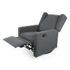 Hounker Contemporary Upholstered Swivel Recliner by Christopher Knight Home