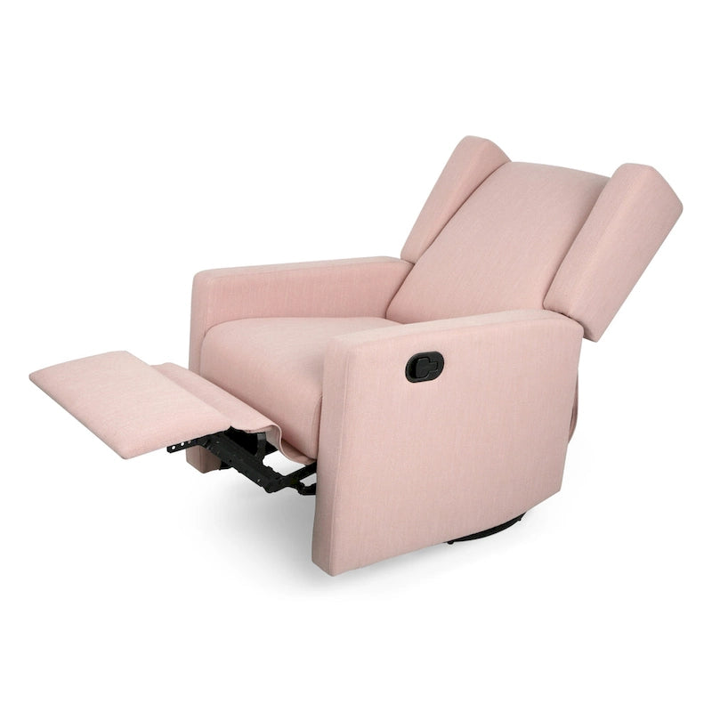 Hounker Contemporary Upholstered Swivel Recliner by Christopher Knight Home
