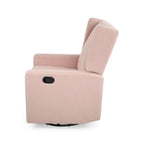 Hounker Contemporary Upholstered Swivel Recliner by Christopher Knight Home