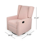 Hounker Contemporary Upholstered Swivel Recliner by Christopher Knight Home