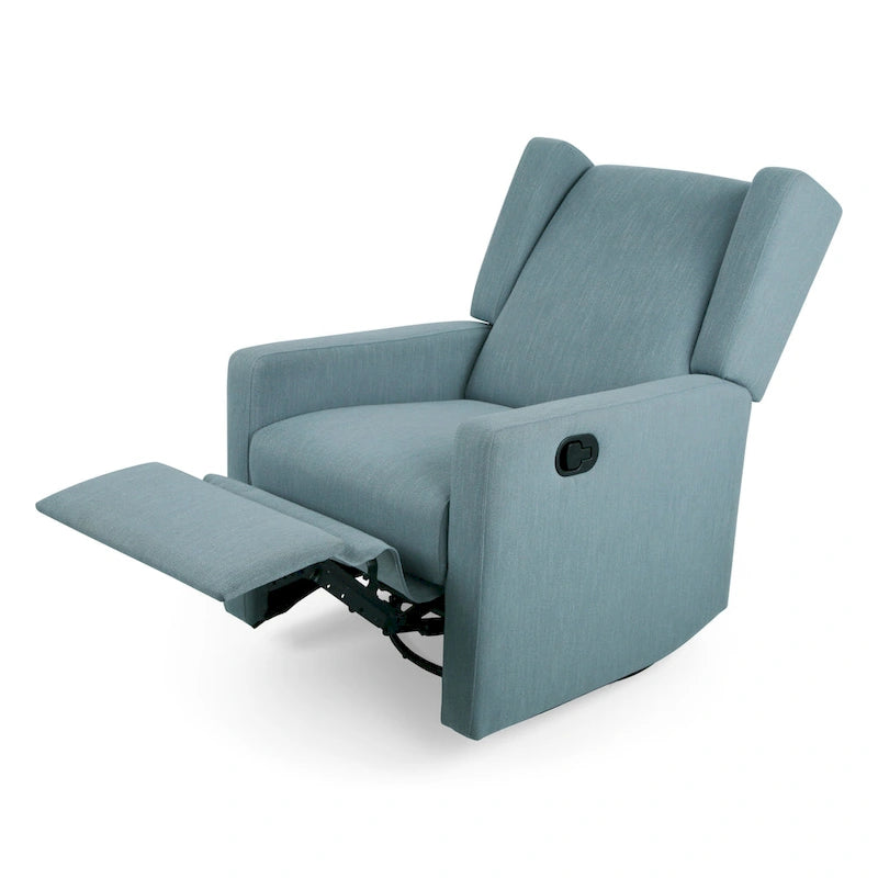 Hounker Contemporary Upholstered Swivel Recliner by Christopher Knight Home