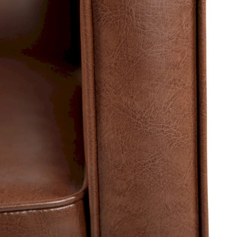 Mervynn Faux Leather Mid-Century Button Tufted Recliner by Christopher Knight Home