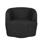 Mokena Textured Boucle Upholstered Swivel Club Chair by Christopher Knight Home