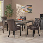 Hayden Contemporary Tufted Bonded Leather Dining Chairs (Set of 4) by Christopher Knight Home