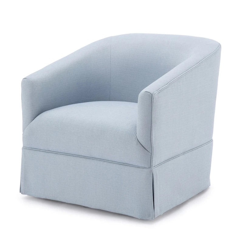 Elayne Skirted Fabric Swivel Accent Chair by Greyson Living