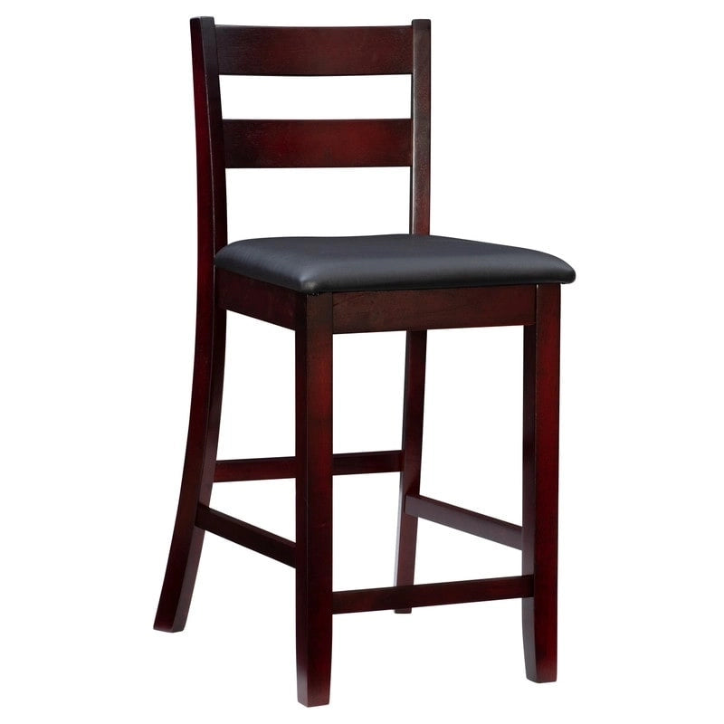 Linon McGrath Espresso Wood Counter Stool