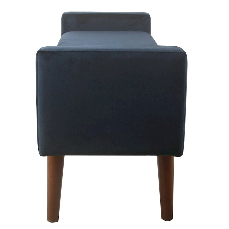 Carson Carrington Hamn Velvet Storage Bench - Dark Navy