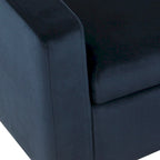 Carson Carrington Hamn Velvet Storage Bench - Dark Navy