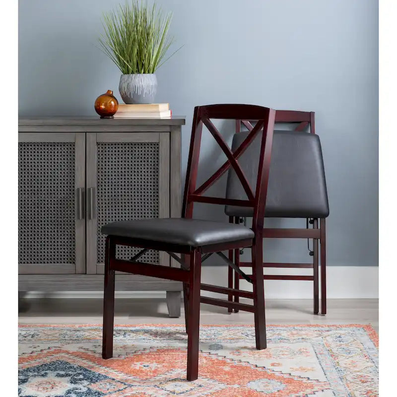 Porch & Den Espresso Folding Chair (Set of 2)