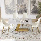 Set of 2 Upholstered PU Leather Dining Chairs Side Chair