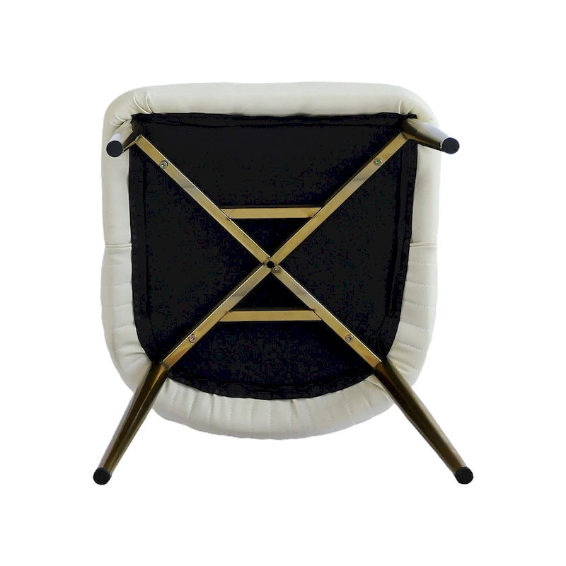 Set of 2 Upholstered PU Leather Dining Chairs Side Chair