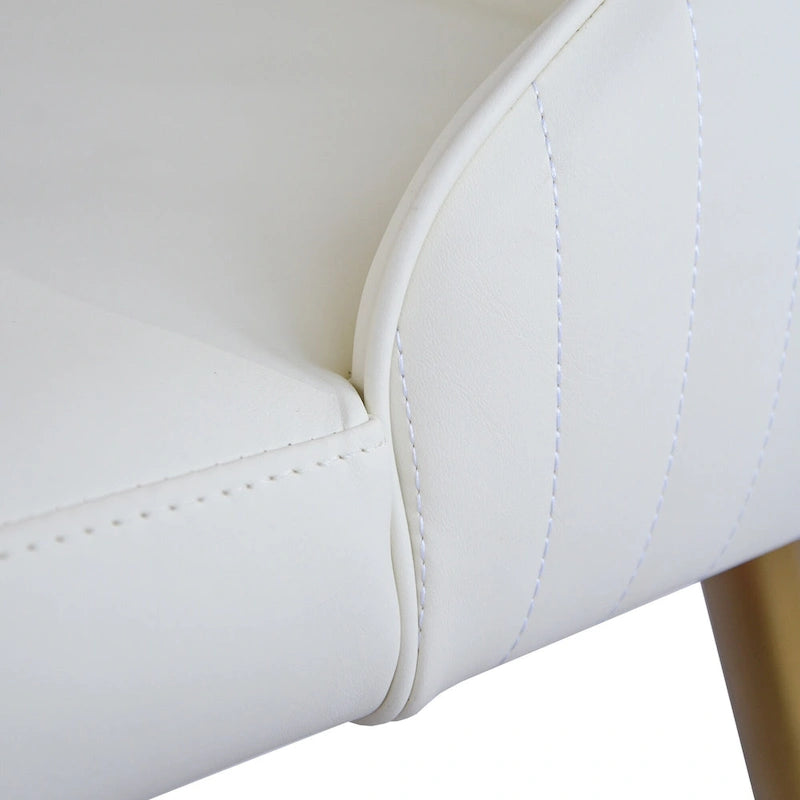 Set of 2 Upholstered PU Leather Dining Chairs Side Chair