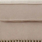 Riti Transitional Beige Fabric Upholstered Nailhead Sectional by Furniture of America